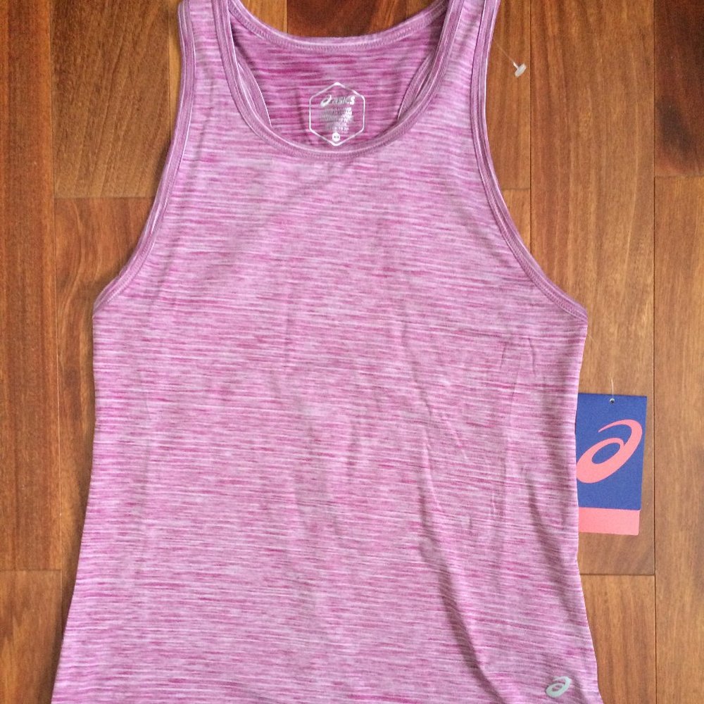 Asics Stripe Knit Tank XS Purple   NWT